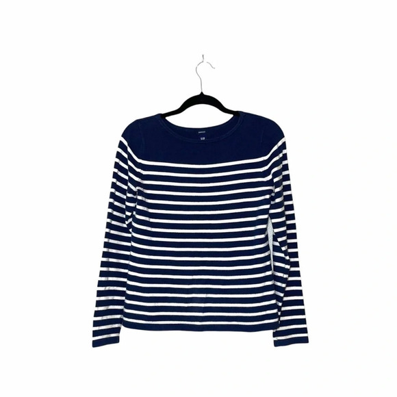 GAP Stretch Navy Blue & White Striped Knit Pullover Sweater Small Women’s - Picture 11 of 11